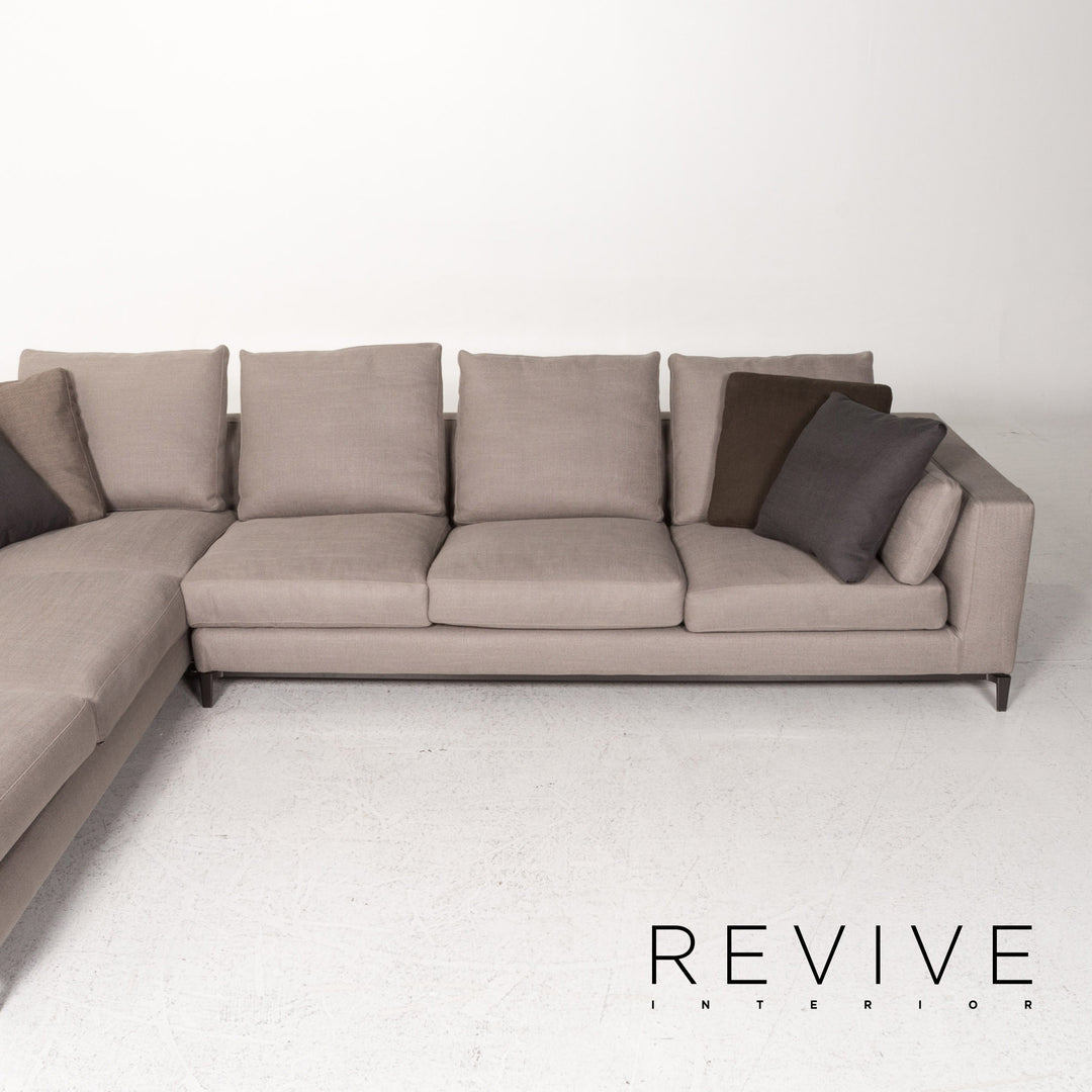 Minotti Andersen Fabric Corner Sofa Gray Scandi Sofa Couch #13165
