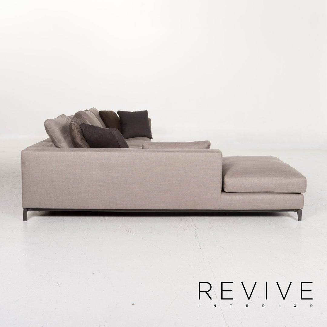 Minotti Andersen Fabric Corner Sofa Gray Scandi Sofa Couch #13165