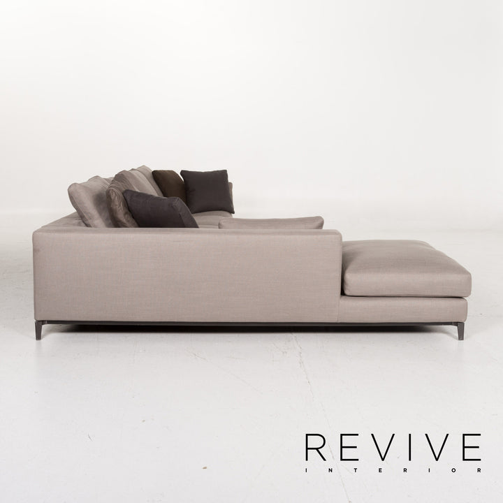 Minotti Andersen Fabric Corner Sofa Gray Scandi Sofa Couch #13165