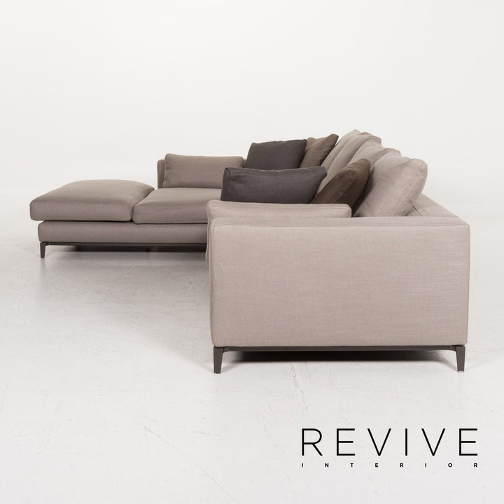 Minotti Andersen Fabric Corner Sofa Gray Scandi Sofa Couch #13165