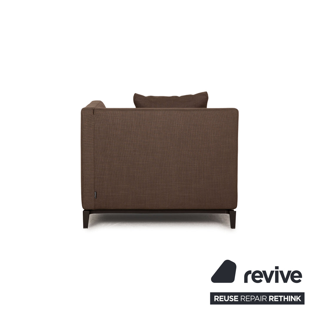 Minotti Andersen Fabric Lounger Brown Sofa Couch Daybed