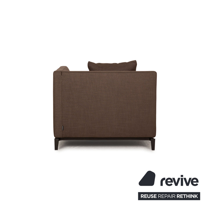 Minotti Andersen Fabric Lounger Brown Sofa Couch Daybed