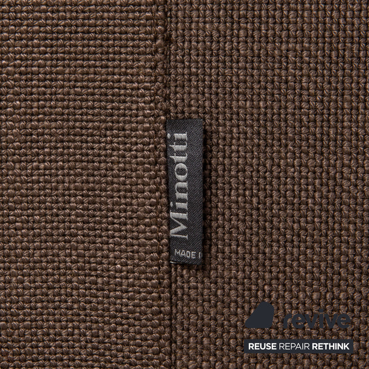 Minotti Andersen Fabric Lounger Brown Sofa Couch Daybed