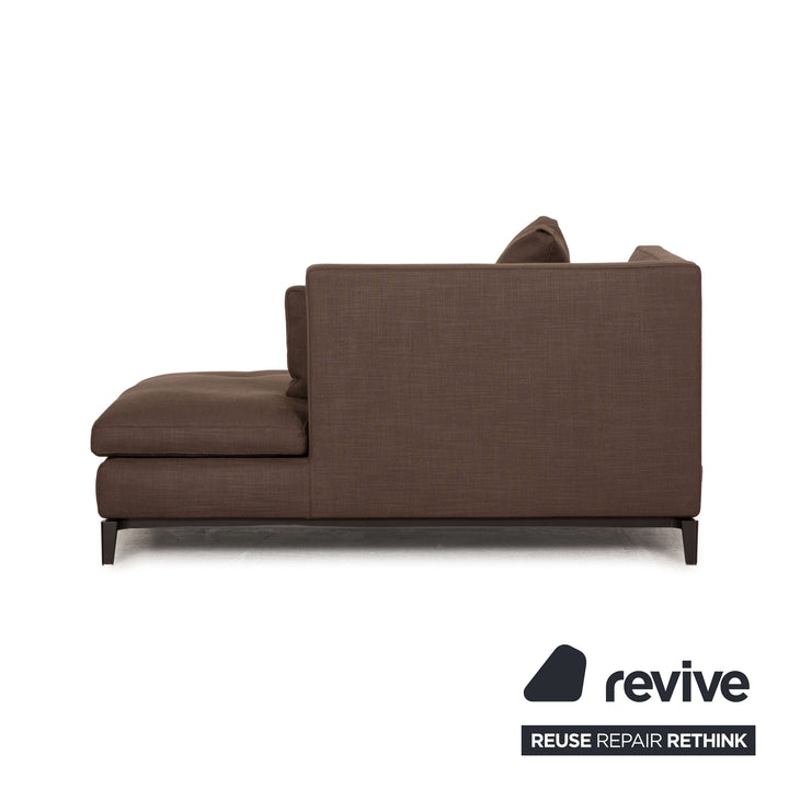 Minotti Andersen Fabric Lounger Brown Sofa Couch Daybed