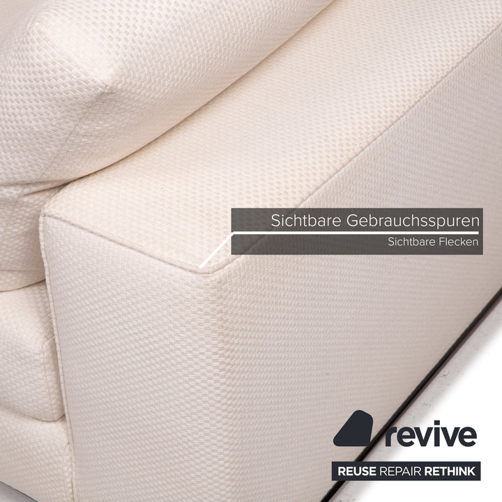 Minotti Hamilton fabric sofa ivory corner sofa module