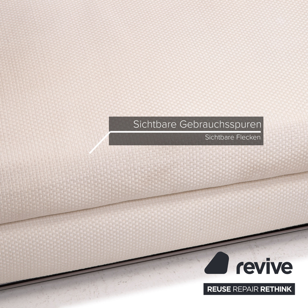 Minotti Hamilton fabric sofa ivory corner sofa module