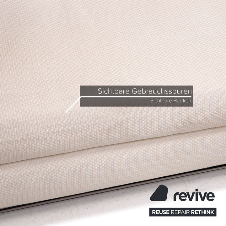 Minotti Hamilton fabric sofa ivory corner sofa module