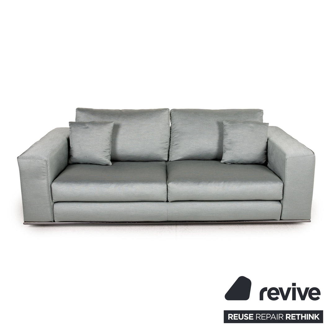 Minotti Hamilton fabric sofa set green 2xtwo seater