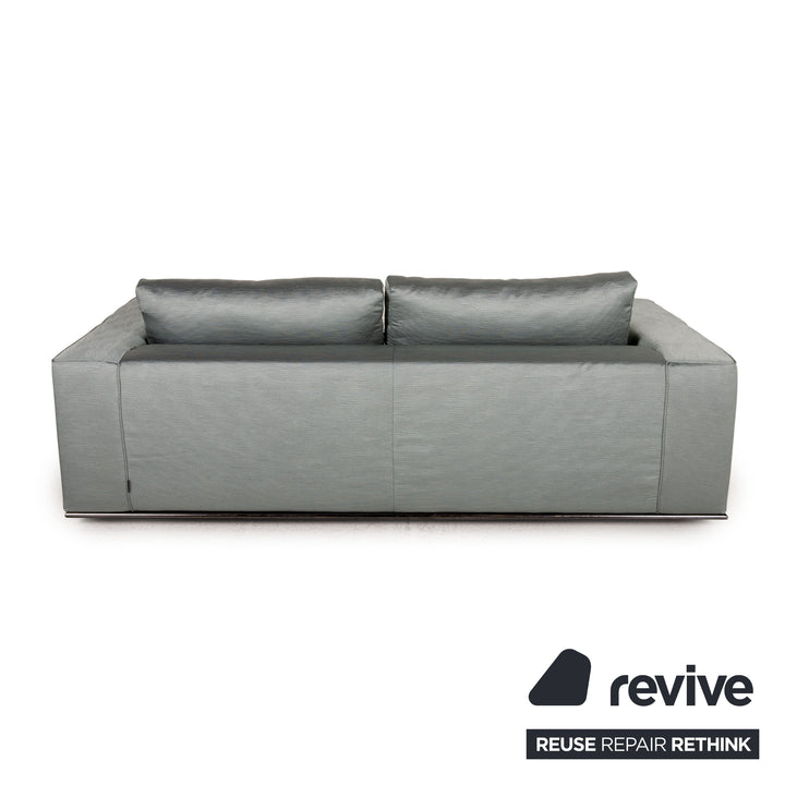 Minotti Hamilton Fabric Sofa Green Two Seater Couch