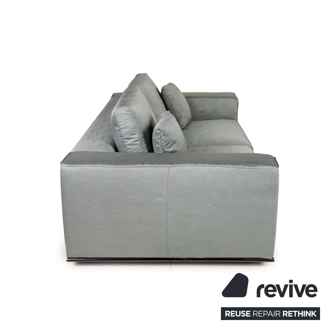 Minotti Hamilton Fabric Sofa Green Two Seater Couch
