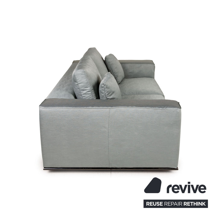 Minotti Hamilton Fabric Sofa Green Two Seater Couch