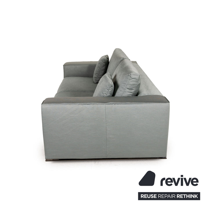 Minotti Hamilton Fabric Sofa Green Two Seater Couch