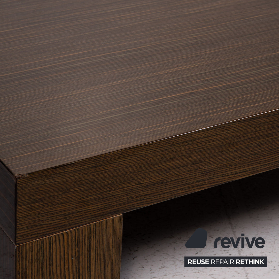 Minotti Wooden Coffee Table Brown High Gloss Table #15472