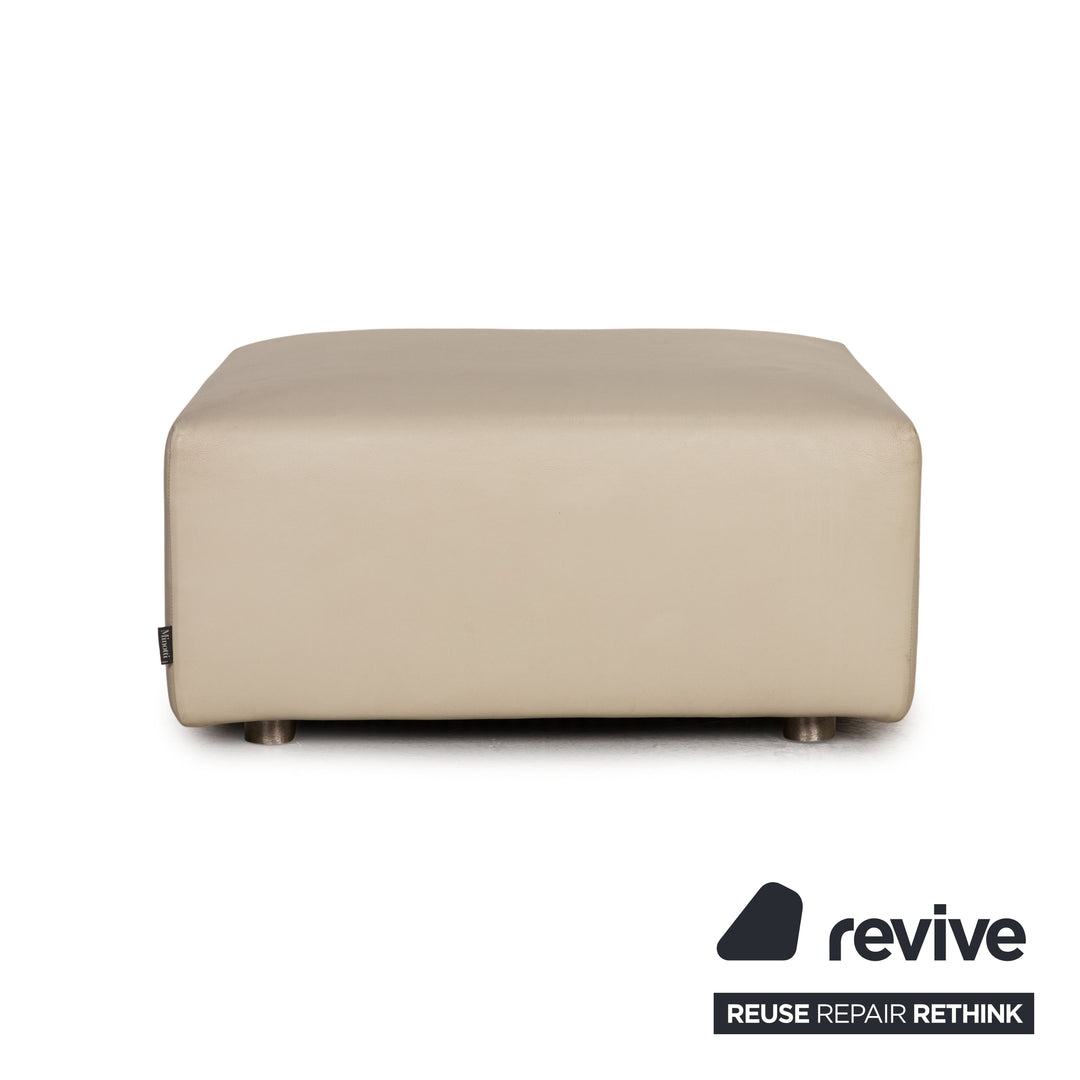 Minotti leather stool cream