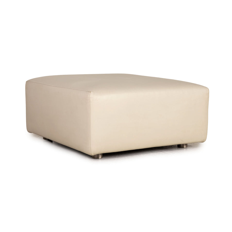 Minotti leather stool cream