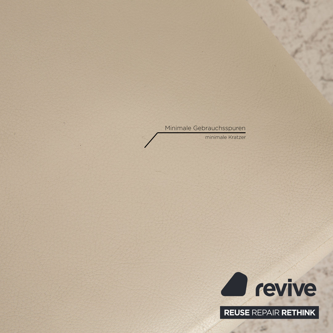 Minotti leather stool cream
