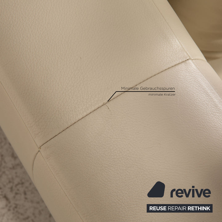 Minotti leather sofa cream corner sofa couch