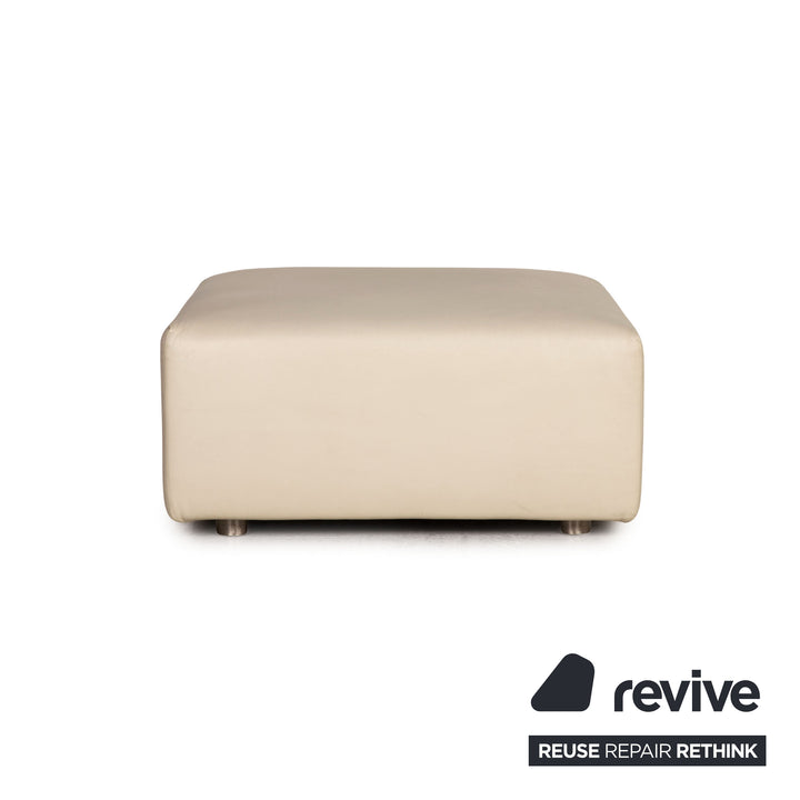 Minotti leather sofa set cream corner sofa stool