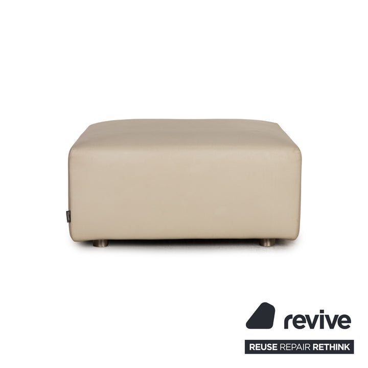 Minotti leather sofa set cream corner sofa stool