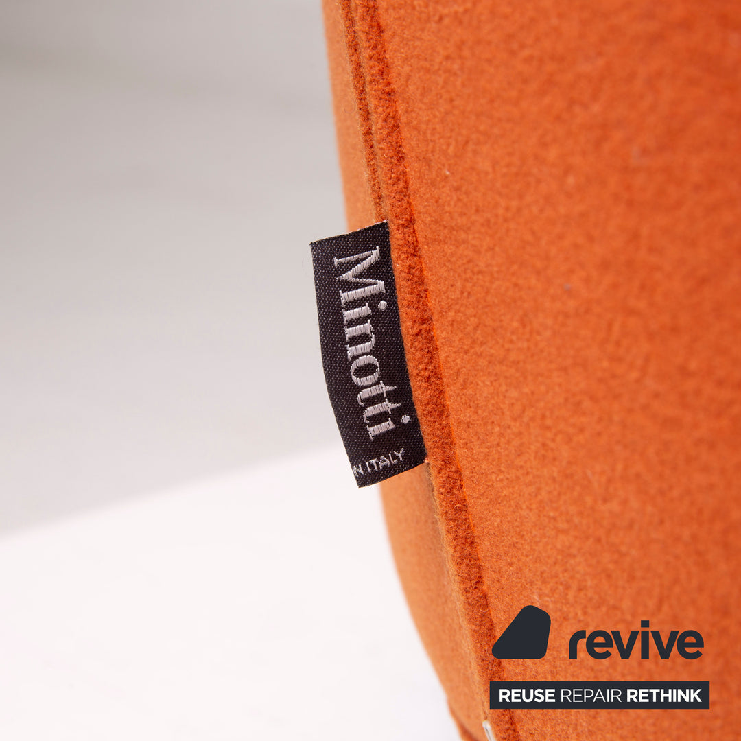 Minotti Portofino fabric armchair incl. stool Orange #13397