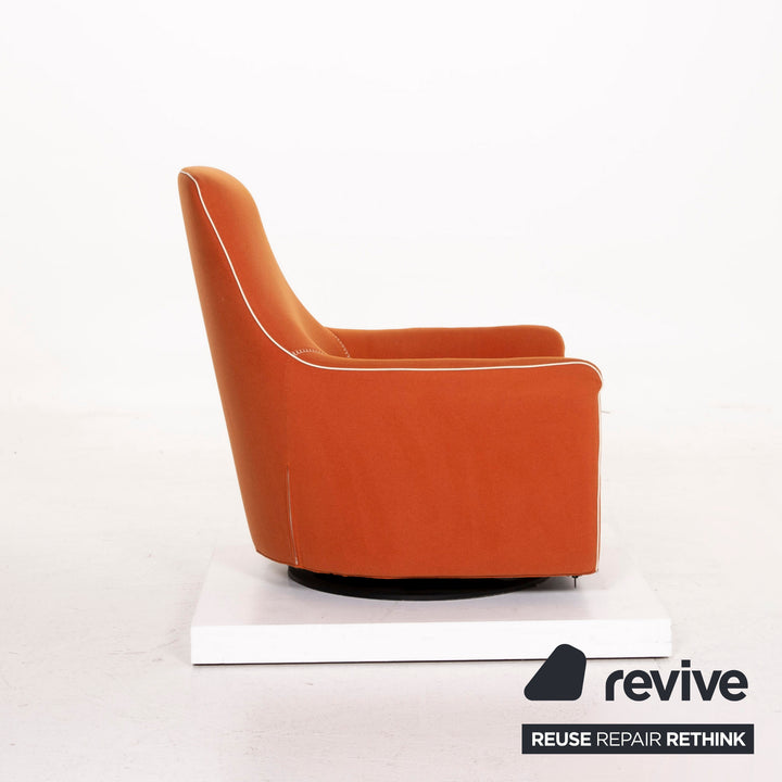 Minotti Portofino fabric armchair incl. stool Orange #13397