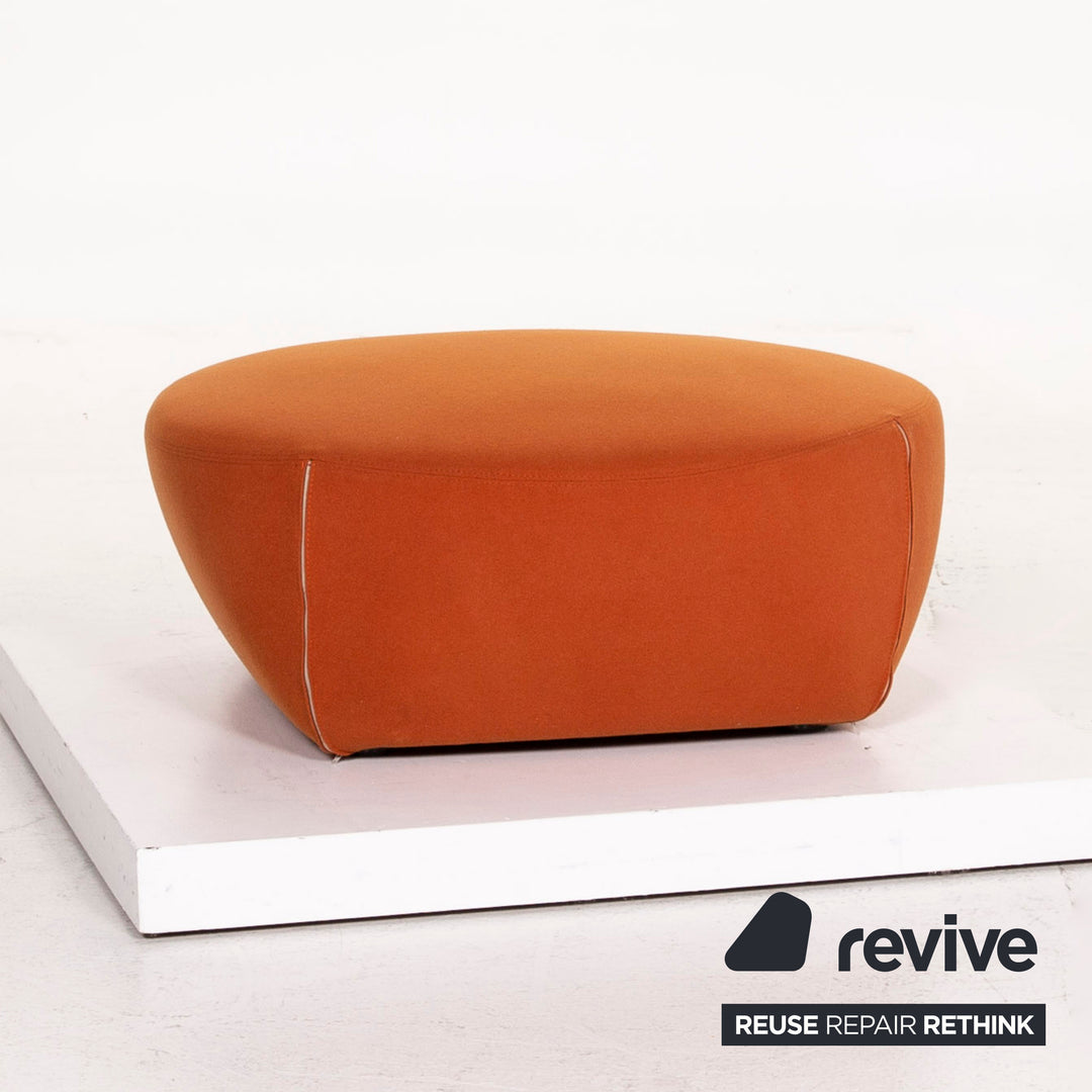 Minotti Portofino fabric armchair incl. stool Orange #13397