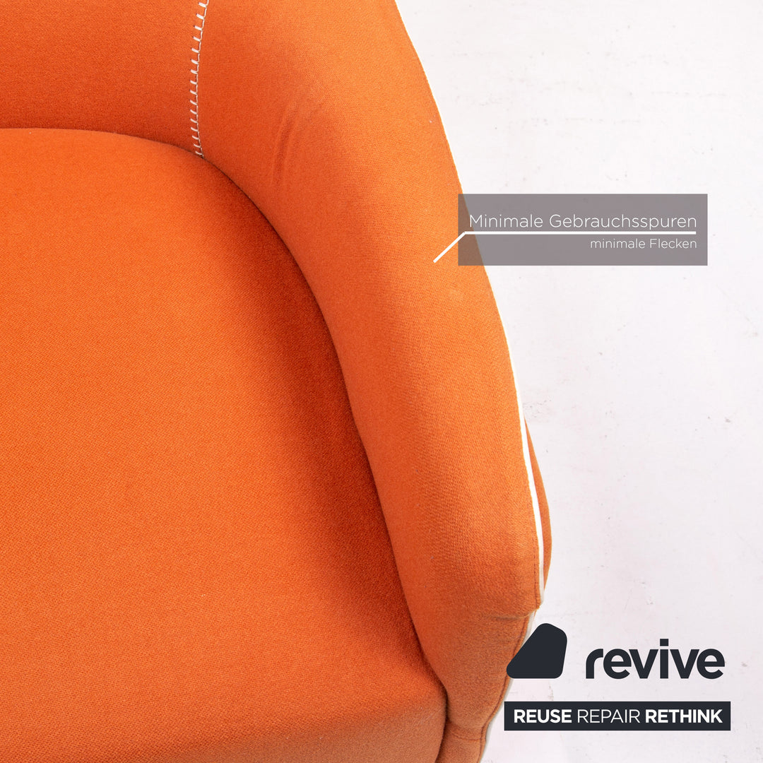 Minotti Portofino fabric armchair incl. stool Orange #13397