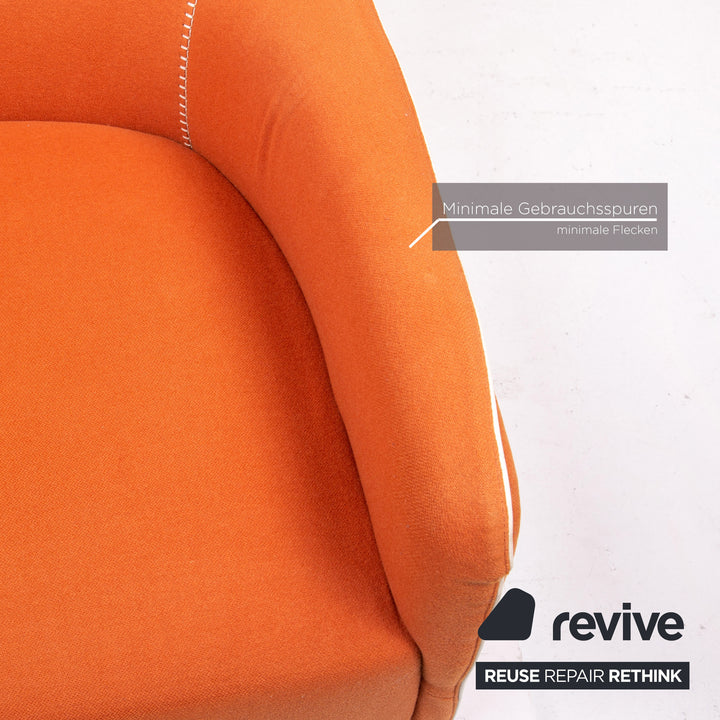 Minotti Portofino fabric armchair incl. stool Orange #13397