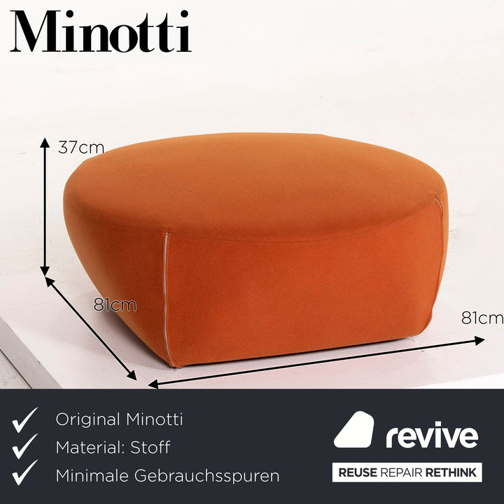 Minotti Portofino fabric armchair incl. stool Orange #13397