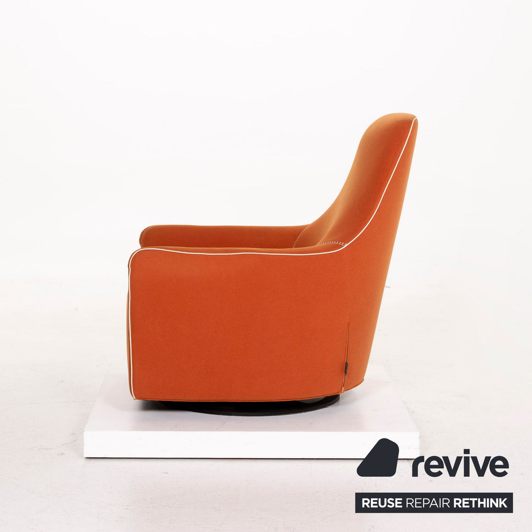 Minotti Portofino fabric armchair incl. stool Orange #13397