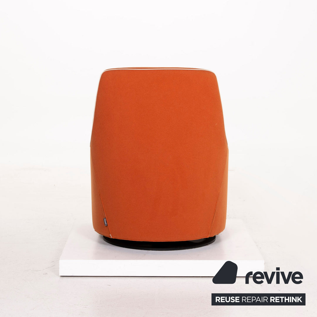 Minotti Portofino fabric armchair incl. stool Orange #13397