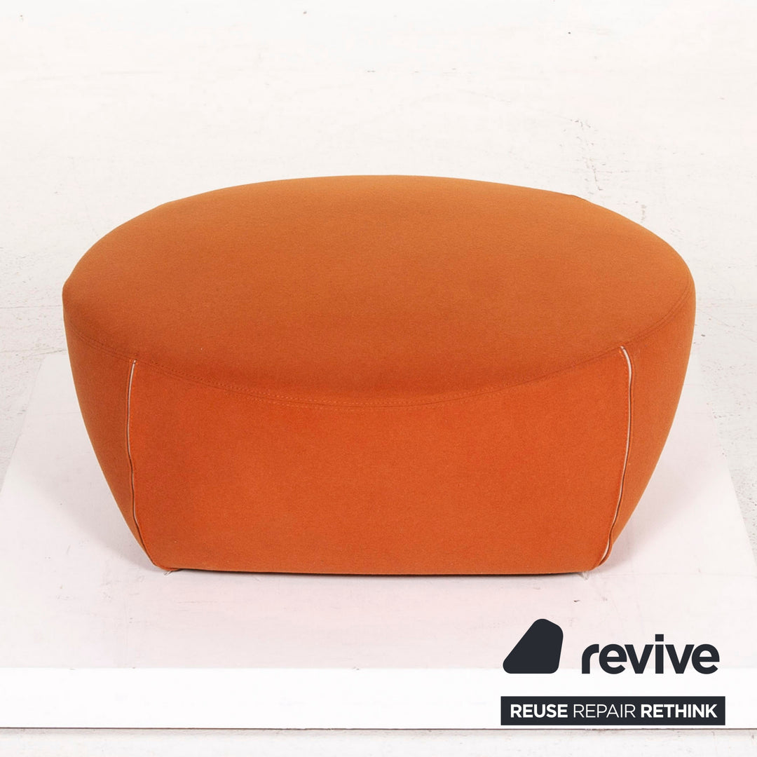 Minotti Portofino fabric armchair incl. stool Orange #13397