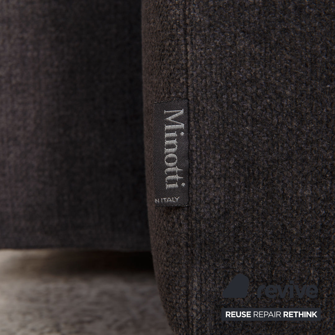 Minotti fabric lounger gray chaise longue