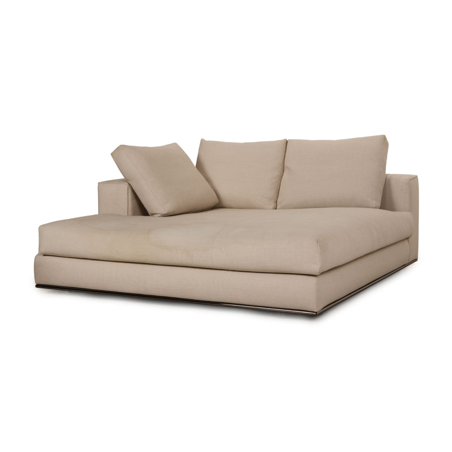 Minotti fabric sofa cream two seater couch
