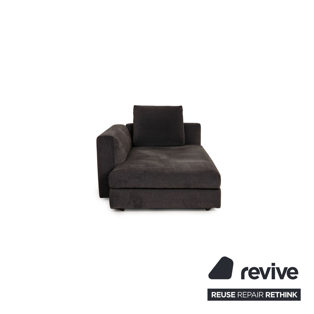 Minotti fabric sofa set gray three-seater lounger couch