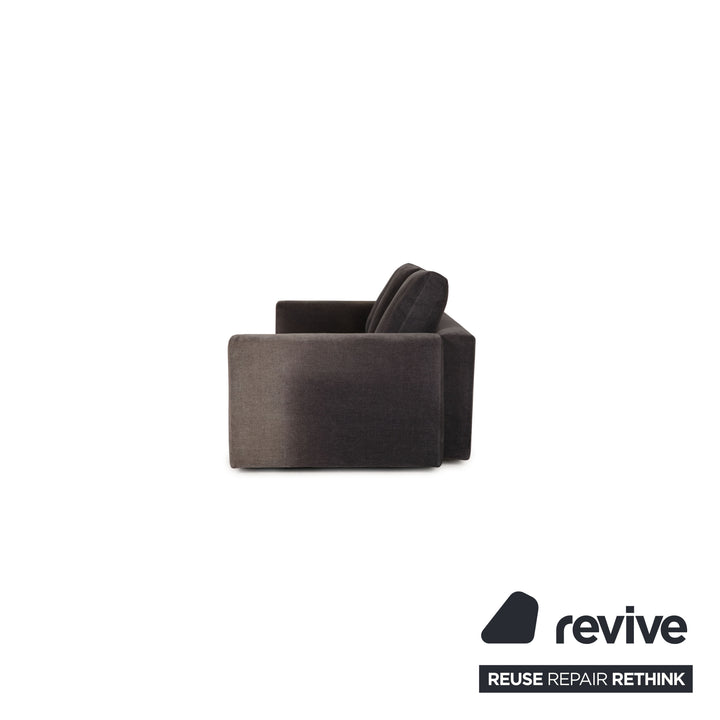 Minotti fabric sofa set gray three-seater lounger couch
