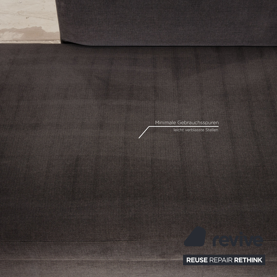 Minotti fabric sofa set gray three-seater lounger couch