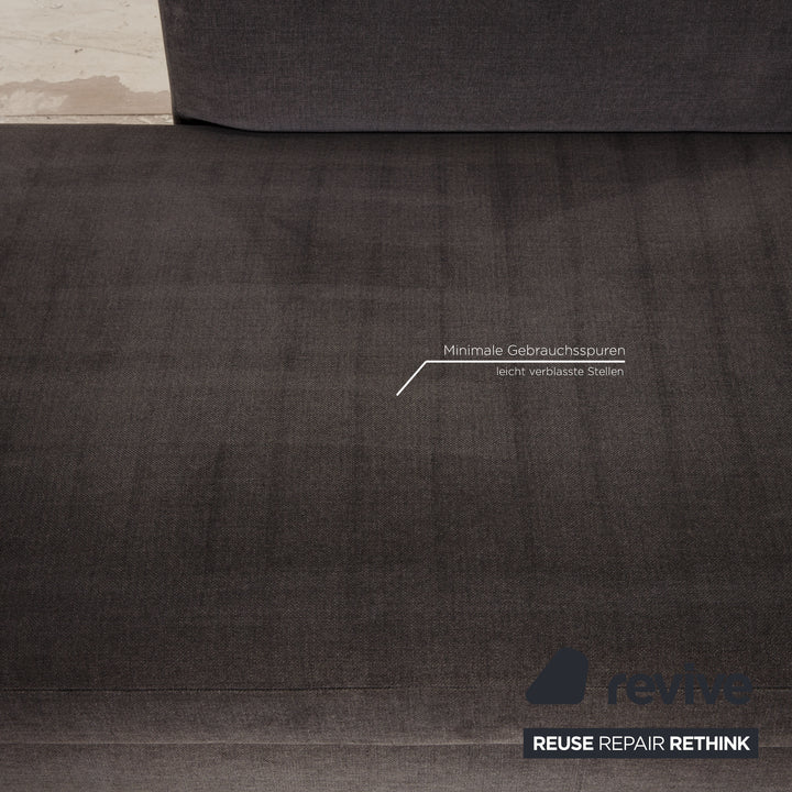 Minotti fabric sofa set gray three-seater lounger couch