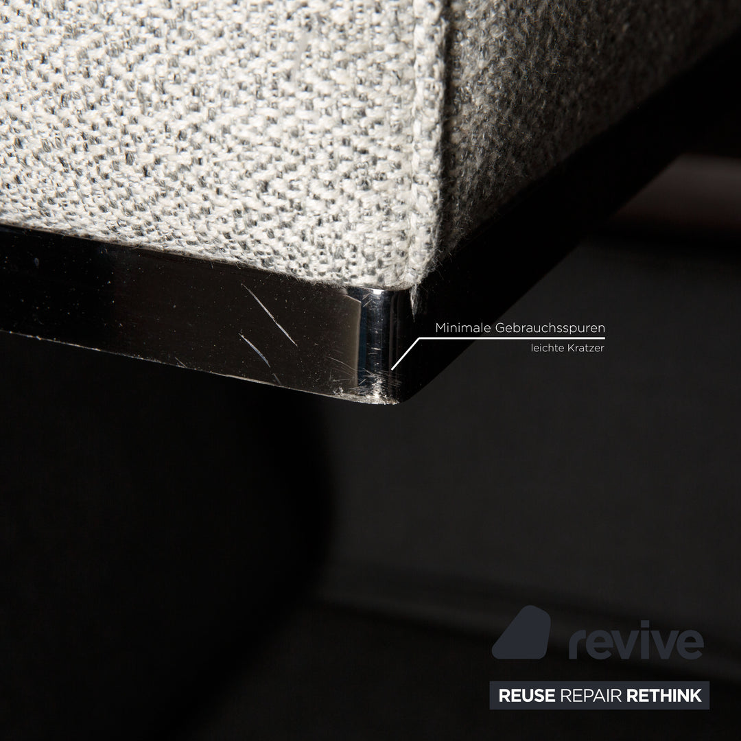 Minotti Lawrence Clan fabric sofa gray light gray corner sofa couch lounge sofa chaise longue left