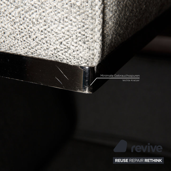 Minotti Lawrence Clan fabric sofa gray light gray corner sofa couch lounge sofa chaise longue left