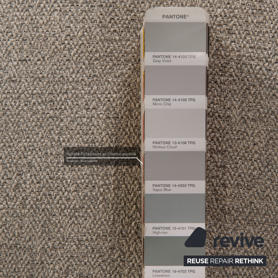 Minotti Lawrence Clan fabric sofa gray light gray corner sofa couch lounge sofa chaise longue left