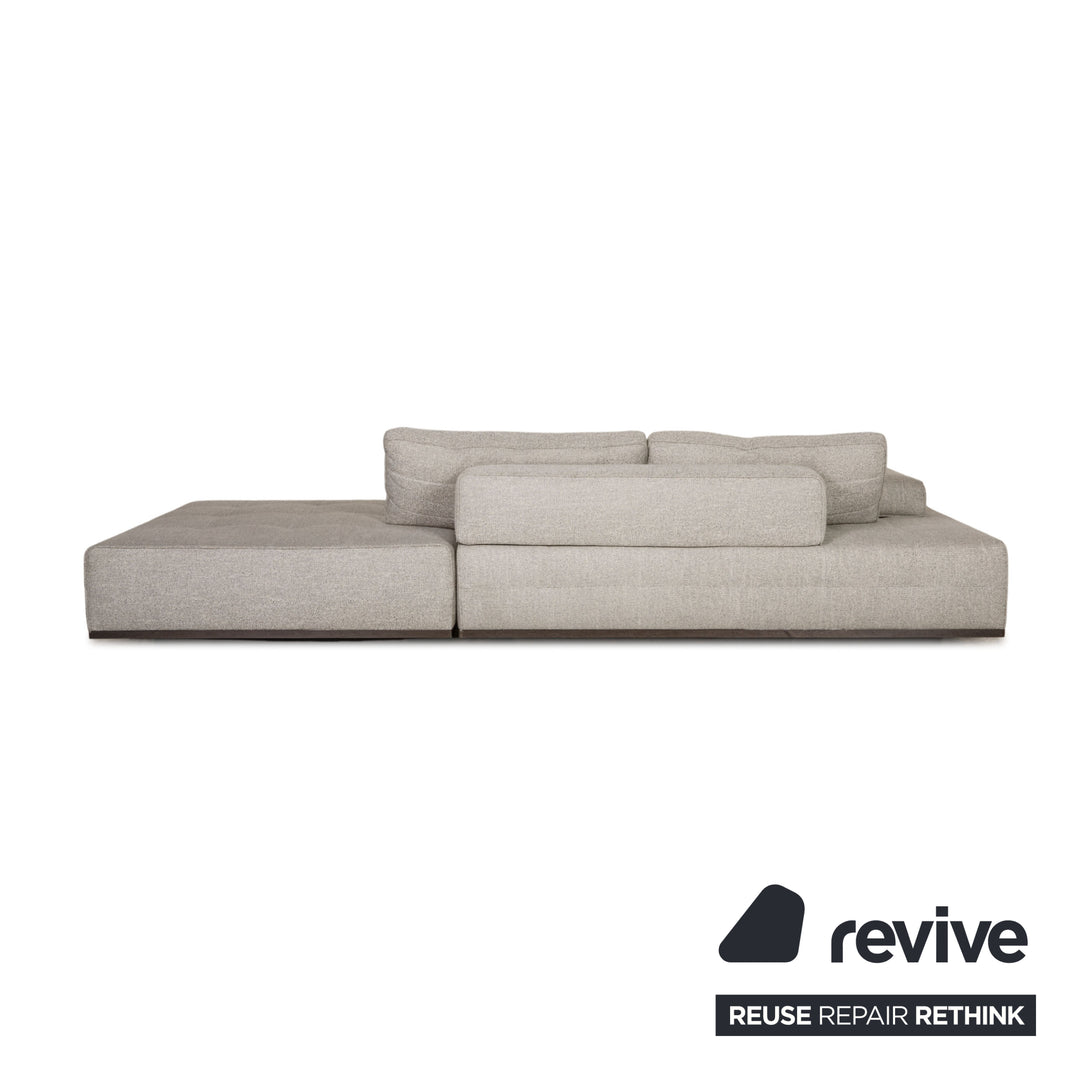 Minotti Lawrence Clan fabric sofa gray light gray corner sofa couch lounge sofa chaise longue left