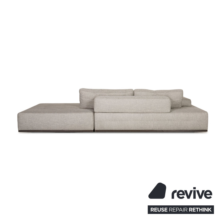 Minotti Lawrence Clan fabric sofa gray light gray corner sofa couch lounge sofa chaise longue left