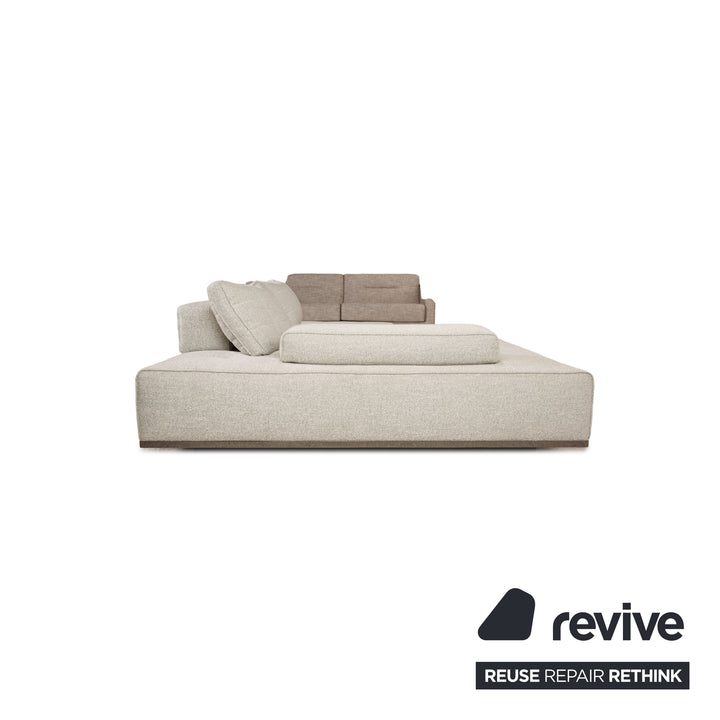Minotti Lawrence Clan fabric sofa gray light gray corner sofa couch lounge sofa chaise longue left
