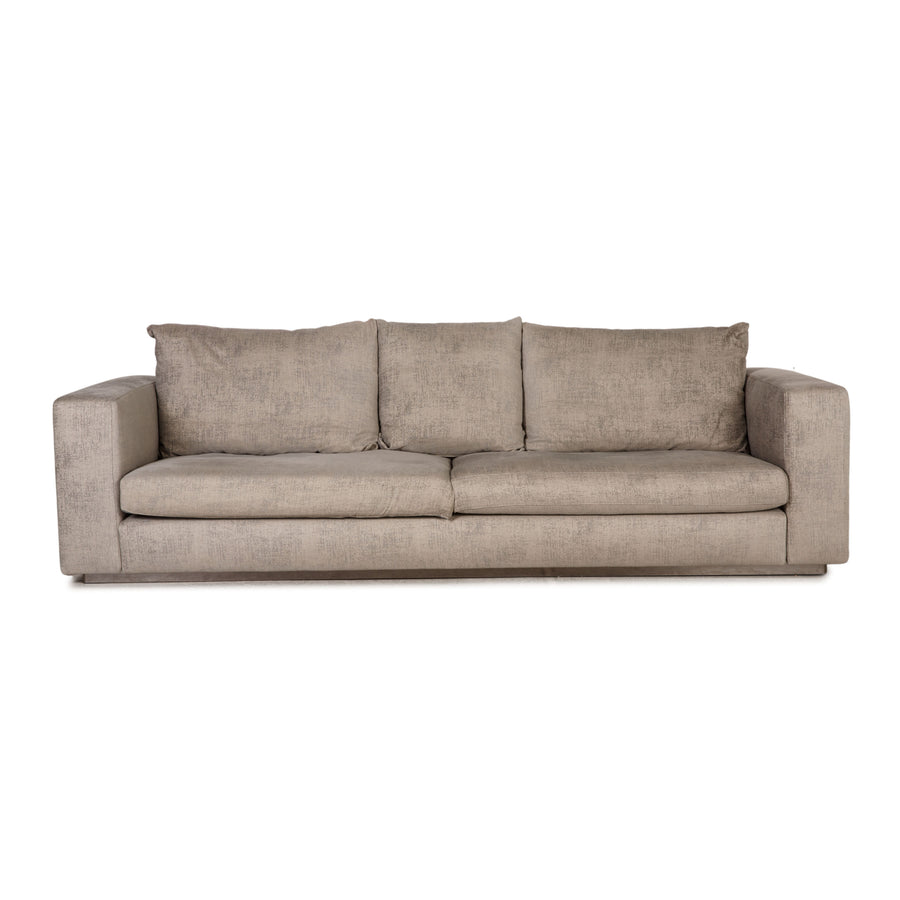 Molteni Stoff Sofa Grau Viersitzer Couch