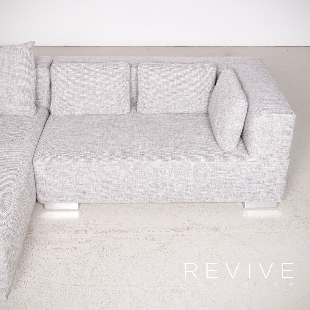 Brühl Designer Stoff Ecksofa Grau Sofa Couch #7982