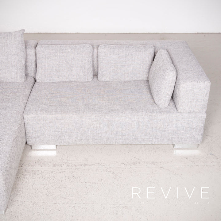 Brühl Designer Stoff Ecksofa Grau Sofa Couch #7982