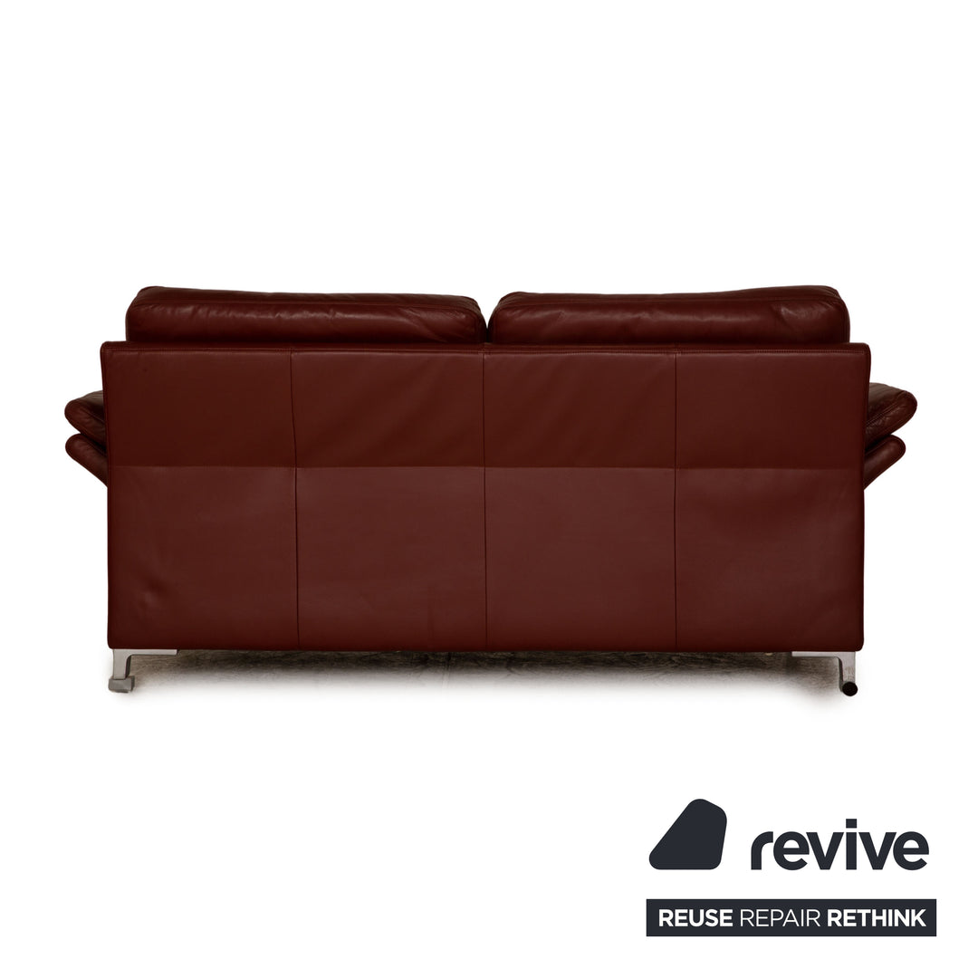 Rolf Benz 3300 leather two-seater red sofa couch