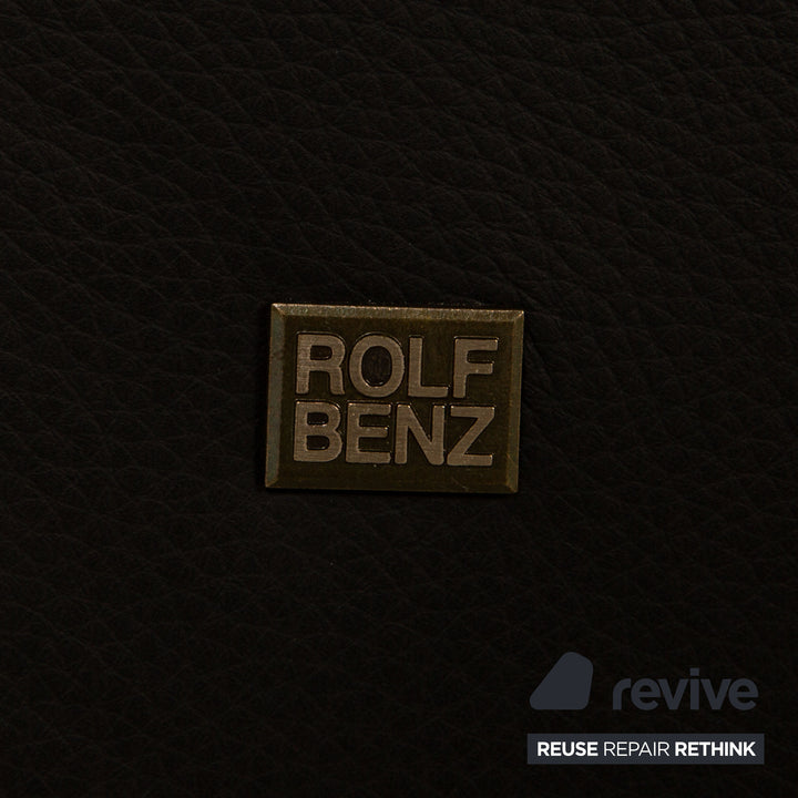 Rolf Benz 3300 leather two-seater black sofa couch