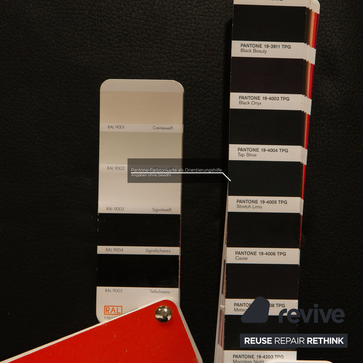 Rolf Benz 3300 leather two-seater black sofa couch